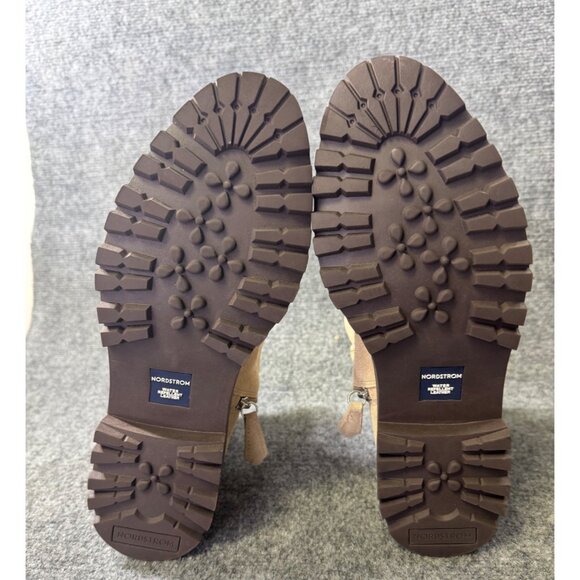 Nordstrom 9.5M Nomoonie-Lea Tan Suede Lace-Up Ankle Boots - Picture 3 of 16